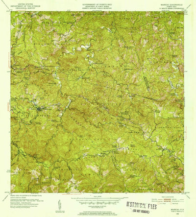 United States Geological Survey Maricao, PR (1952, 30000-Scale) digital map