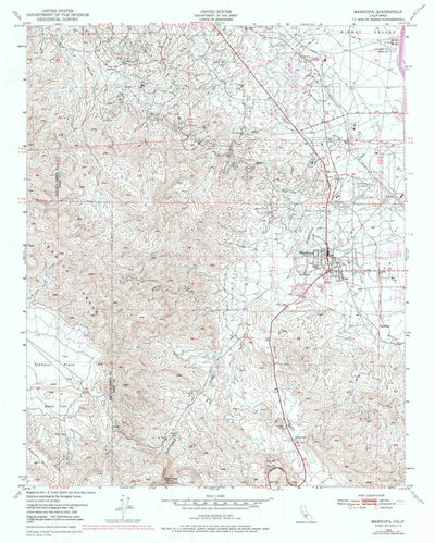 United States Geological Survey Maricopa, CA (1950, 24000-Scale) digital map