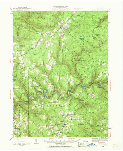 United States Geological Survey Marienville, PA (1936, 62500-Scale) digital map