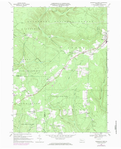 United States Geological Survey Marienville West, PA (1967, 24000-Scale) digital map