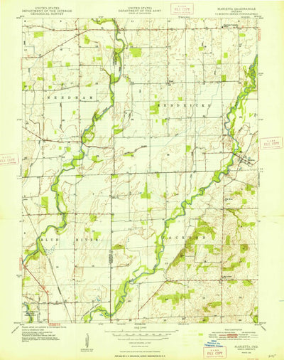 United States Geological Survey Marietta, IN (1948, 24000-Scale) digital map