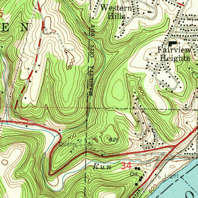 United States Geological Survey Marietta, OH-WV (1957, 24000-Scale) digital map