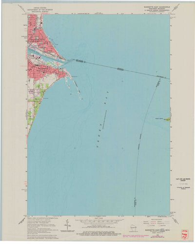 United States Geological Survey Marinette East, WI-MI (1963, 24000-Scale) digital map