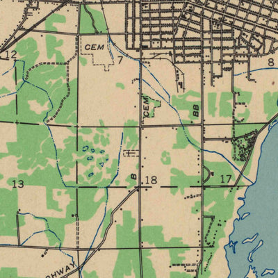 United States Geological Survey Marinette, WI-MI (1939, 48000-Scale) digital map