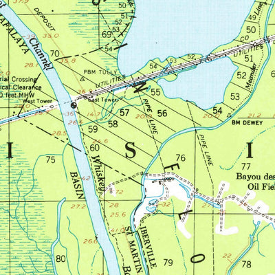 United States Geological Survey Maringouin, LA (1959, 62500-Scale) digital map