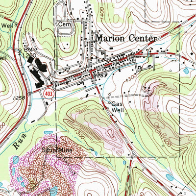 United States Geological Survey Marion Center, PA (1968, 24000-Scale) digital map