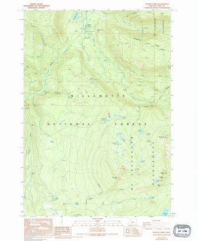 United States Geological Survey Marion Forks, OR (1988, 24000-Scale) digital map