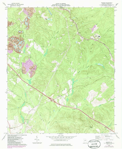 United States Geological Survey Marion, GA (1973, 24000-Scale) digital map