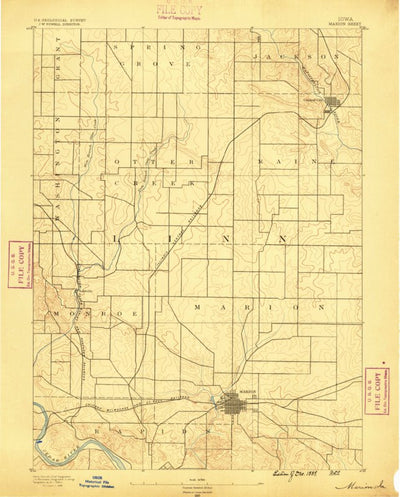 United States Geological Survey Marion, IA (1889, 62500-Scale) digital map