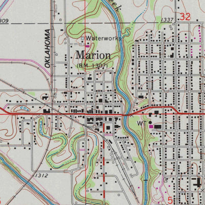 United States Geological Survey Marion, KS (1971, 24000-Scale) digital map