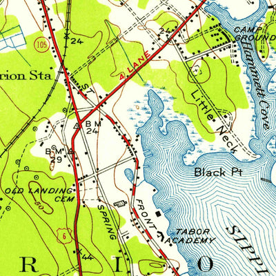 United States Geological Survey Marion, MA (1943, 24000-Scale) digital map