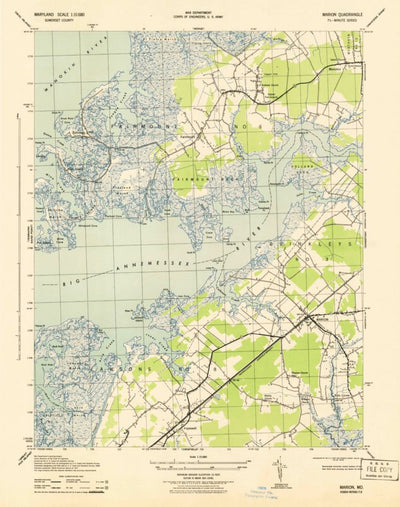 United States Geological Survey Marion, MD (1943, 31680-Scale) digital map