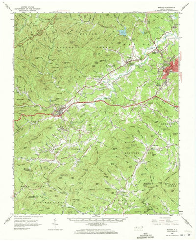 United States Geological Survey Marion, NC (1962, 62500-Scale) digital map