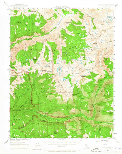 United States Geological Survey Marion Peak, CA (1953, 62500-Scale) digital map