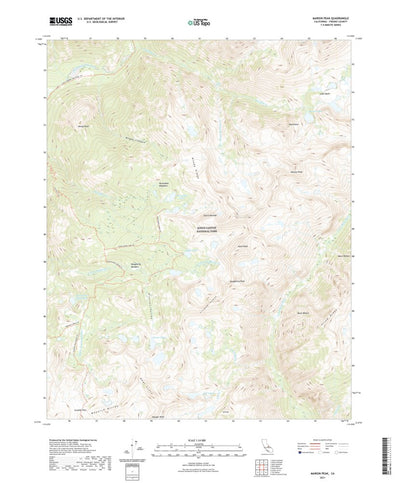 United States Geological Survey Marion Peak, CA (2021, 24000-Scale) digital map