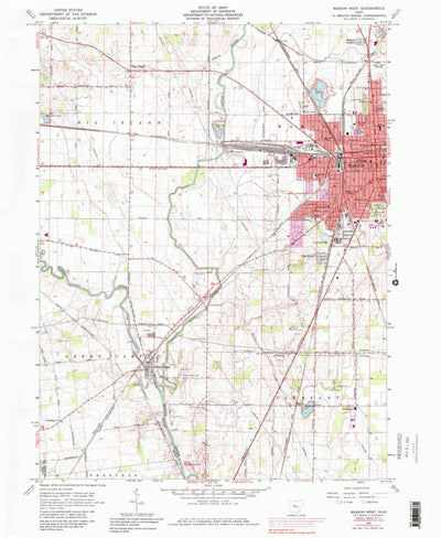 United States Geological Survey Marion West, OH (1961, 24000-Scale) digital map
