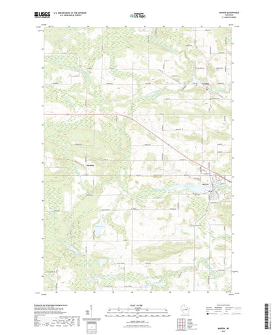 United States Geological Survey Marion, WI (2022, 24000-Scale) digital map