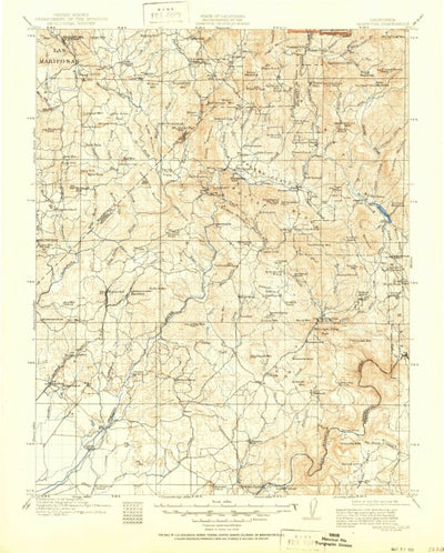 United States Geological Survey Mariposa, CA (1912, 125000-Scale) digital map