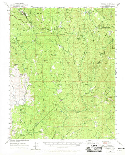 United States Geological Survey Mariposa, CA (1947, 62500-Scale) digital map