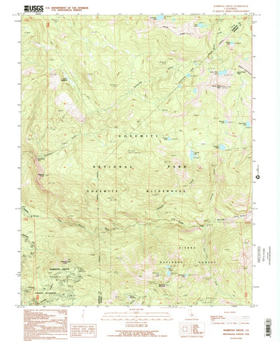 United States Geological Survey Mariposa Grove, CA (1992, 24000-Scale) digital map