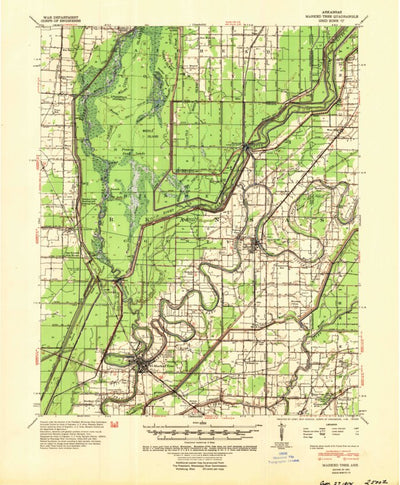 United States Geological Survey Marked Tree, AR (1941, 62500-Scale) digital map