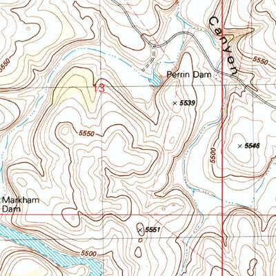United States Geological Survey Markham Dam, AZ (1980, 24000-Scale) digital map