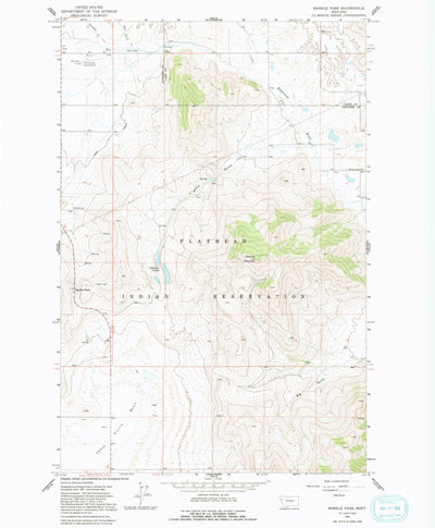 United States Geological Survey Markle Pass, MT (1964, 24000-Scale) digital map