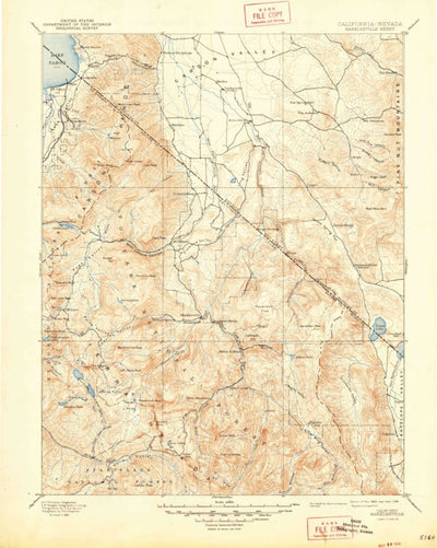 United States Geological Survey Markleeville, CA-NV (1893, 125000-Scale) digital map