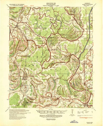 United States Geological Survey Marks, MS (1939, 62500-Scale) digital map