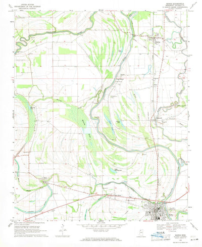 United States Geological Survey Marks, MS (1969, 24000-Scale) digital map