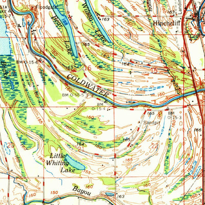 United States Geological Survey Marks, MS (1970, 62500-Scale) digital map