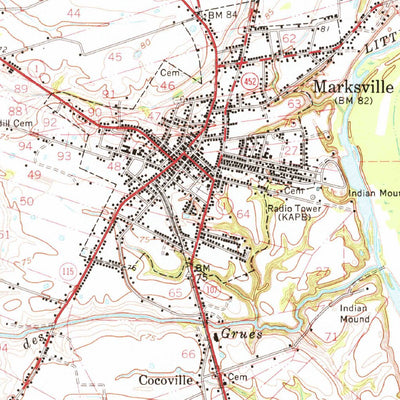 United States Geological Survey Marksville, LA (1962, 62500-Scale) digital map