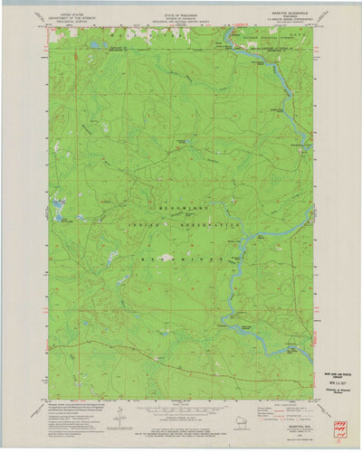 United States Geological Survey Markton, WI (1973, 24000-Scale) digital map