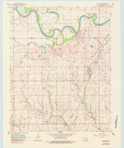 United States Geological Survey Marland, OK (1968, 24000-Scale) digital map