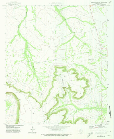 United States Geological Survey Marlboro Canyon, TX (1971, 24000-Scale) digital map