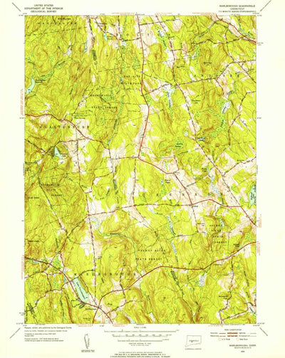 United States Geological Survey Marlborough, CT (1953, 31680-Scale) digital map