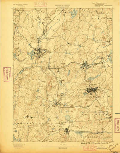 United States Geological Survey Marlborough, MA (1896, 62500-Scale) digital map