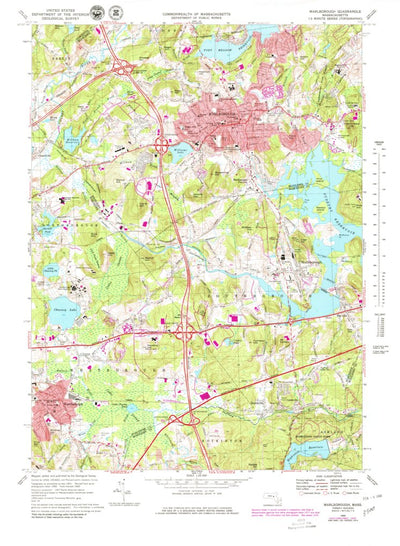 United States Geological Survey Marlborough, MA (1969, 25000-Scale) digital map