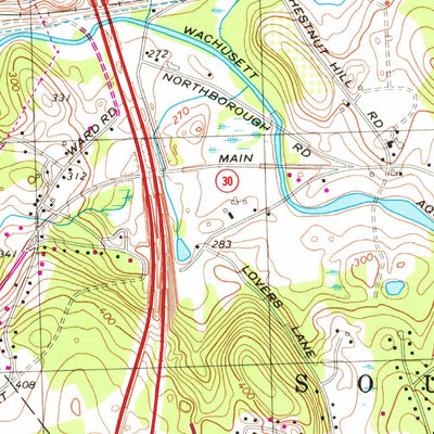 United States Geological Survey Marlborough, MA (1969, 25000-Scale) digital map