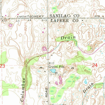 United States Geological Survey Marlette, MI (1963, 24000-Scale) digital map