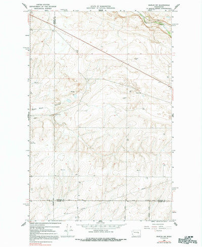 United States Geological Survey Marlin SW, WA (1968, 24000-Scale) digital map