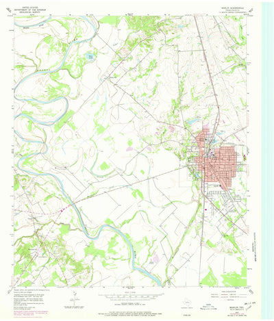 United States Geological Survey Marlin, TX (1957, 24000-Scale) digital map