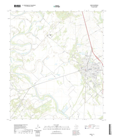 United States Geological Survey Marlin, TX (2022, 24000-Scale) digital map