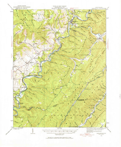 United States Geological Survey Marlinton, WV (1923, 62500-Scale) digital map