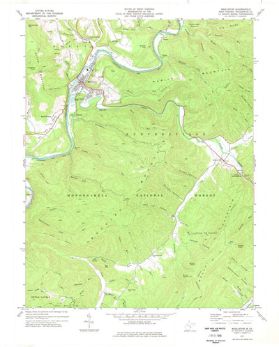 United States Geological Survey Marlinton, WV (1977, 24000-Scale) digital map