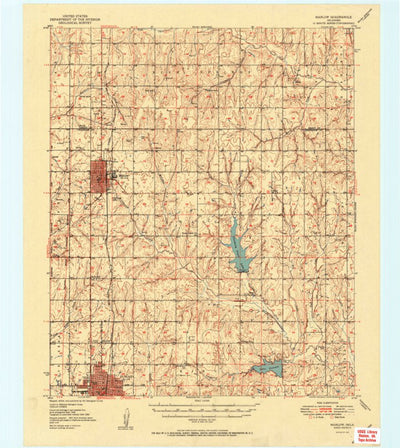 United States Geological Survey Marlow, OK (1951, 62500-Scale) digital map