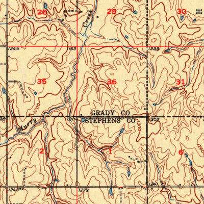 United States Geological Survey Marlow, OK (1951, 62500-Scale) digital map