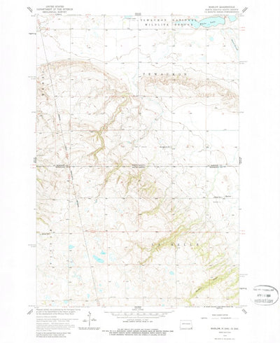 United States Geological Survey Marlow, SD-ND (1958, 24000-Scale) digital map