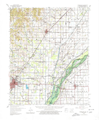 United States Geological Survey Marmaduke, AR-MO (1958, 62500-Scale) digital map