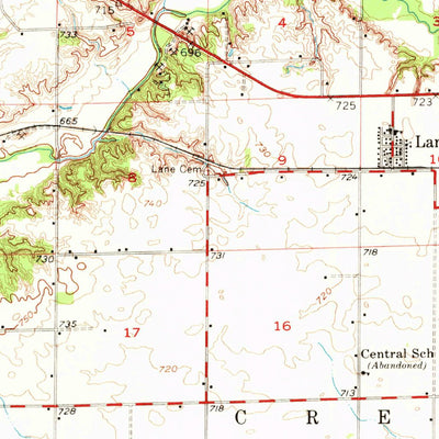 United States Geological Survey Maroa, IL (1957, 62500-Scale) digital map